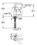 Фото №2 Смеситель для раковины Grohe Essence+ с высоким изливом 23541001