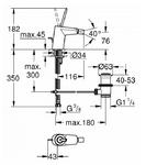 Фото №2 Смеситель для биде Grohe Eurodisc Joy с донным клапаном 24036LS0