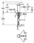 Фото №2 Смеситель для биде Grohe Essence+ с цепочкой 32934001