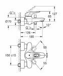 Фото №2 Смеситель для ванны Grohe Eurostyle new 33591003