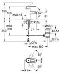 Фото №2 Смеситель для биде Grohe Quadra с донным клапаном 32636000