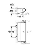 Фото №2 Термостат для душа Grohe Grohtherm 2000 с полочкой 34469001