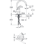 Фото №2 Смеситель для кухни Grohe Eurosmart c высоким изливом 33202DC2