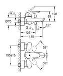 Фото №2 Смеситель для ванны Grohe Eurostyle 23726003