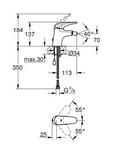 Фото №2 Смеситель для биде Grohe Eurostyle с цепочкой 23721003