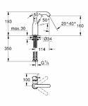 Фото №2 Смеситель для раковины Grohe Essence+ со средним изливом 23463001