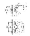 Фото №2 Смеситель для душа Grohe Eurostyle 23722003