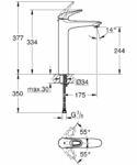 Фото №2 Смеситель для раковины Grohe Eurostyle new, свободностоящий 23570LS3