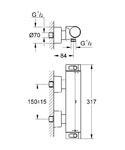 Фото №2 Термостат для душа Grohe Grohtherm 2000 34169001