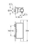 Фото №2 Термостат для душа Grohe Grohtherm Cube с полочкой 34491000