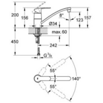 Фото №2 Смеситель для кухни Grohe Eurostyle Cosmopolitan с низким изливом 33977002