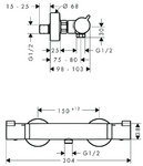 Фото №2 Смеситель для душа Hansgrohe Ecostat Comfort 13116000