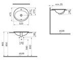 Фото №2 Раковина накладная Vitra S20 525x475 5468B003-0001