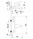 Фото №2 Смеситель для ванны и душа Lemark Partner LM6552C