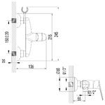 Фото №2 Смеситель для ванны и душа Lemark Partner LM6559C