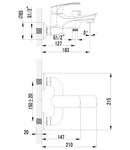 Фото №2 Смеситель для ванны и душа Lemark Plus Shape LM1712C