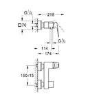 Фото №2 Смеситель для душа Grohe Eurocube 23145000