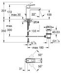 Фото №2 Смеситель для раковины Grohe Eurocube 23445000