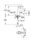 Фото №2 Смеситель для раковины Grohe Concetto со средним изливом 23451001