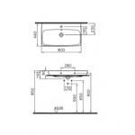 Фото №2 Раковина Vitra Metropole 800x460 с переливом 5663B003-0001