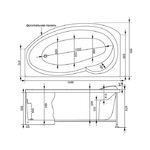 Фото №2 Акриловая ванна Aquanet Jersey 170x100 L + сварной каркас