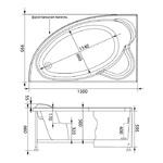 Фото №2 Акриловая ванна Aquanet Mayorca 150x100 L + сварной каркас