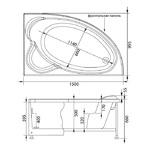 Фото №2 Акриловая ванна Aquanet Mayorca 150x100 R + сварной каркас