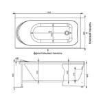 Фото №2 Акриловая ванна Aquanet Nord 150x70 + сварной каркас