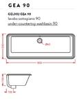 Фото №2 Накладная раковина Washbasins Gea белого цвета