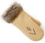 фото Рукавицы Suede Mitt with Fur Trim (SM, Tan/Св-бежевый, , ,)