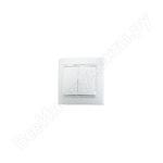 фото Двухклавишный выключатель lezard сп мира белый с белой вставкой 701-0202-101