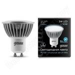 фото Софитная лампа gauss led gu10 5w smd ac150-265v 4100k frost eb101506205