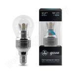 фото Светодиодная лампа gauss led globe crystal clear 5w e14 4100k ha105201205-d