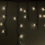фото Гирлянда neon-night айсикл бахрома, 4,8 х 0,6 м, черный пвх, 176 led тепло-белые 255-156