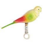фото ТРИКСИ (TRIXIE) игрушка для птиц пластиковый попугай на пружине (11 см)