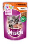 фото Паучи для котят вискас (whiskas) желе с телятиной (85 г)