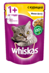 фото Паучи для кошек вискас (whiskas) мини-филе курица в желе (85 г)