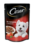 фото Цезарь пауч Говядина+Овощи  д/собак (100 г)