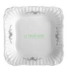 фото Салатница Porcelaine czech gh квадратный 21см платиновый вензель (IW 9739 SQ21)