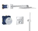 фото Душевая система GROHE Grohtherm SmartControl Perfect с душевым гарнитуром и верхним душем Rainshower SmartActive Cube 310, хром (34706000)