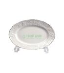 фото Блюдо Tunisie Porcelaine Vendanges Filet Platine 28 см