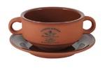 фото Чашка суповая на блюдце  0.3л умбра Terracotta