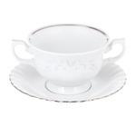 фото Пара суповая Porcelaine czech 40 см жемчужный узор