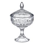 фото Конфетница на ножке с крышкой 15см Crystalite bohemia "Вега"