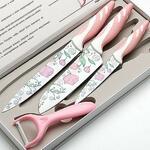 фото Набор ножей MAYER & BOCH, 4 предмета, розовый, с узором