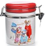 фото Банка для сыпучих продуктов LORAINE, Собачки, Family, 0,5 л, красная крышка