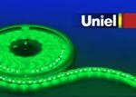 фото Светодиодная лента Uniel (04875) 5M зеленый 72W ULS-5050-60LED/m-10mm-IP65-DC12V-14,4W/m-5M-GREEN