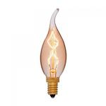 фото Лампа накаливания E14 40W свеча на ветру золотая 052-078