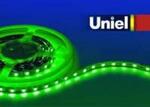 фото Светодиодная лента Uniel (04795) 5M зеленый 24W ULS-3528-60LED/m-8mm-IP20-DC12V-4,8W/m-5M-GREEN