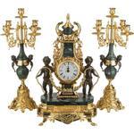 фото Комплект часы и подсвечники Olympus Brass, 3 предмета